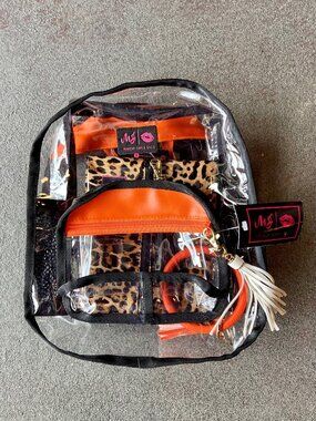 Makeup Junkie In The Clear Mini Backpack - Orange